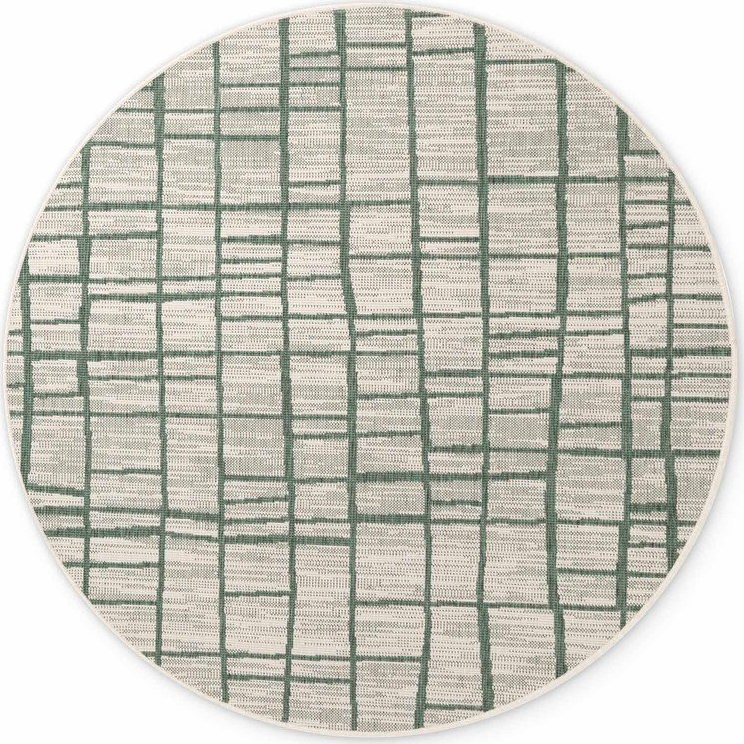 Zelený/krémový kulatý vnitřní a venkovní koberec ø 200 cm Haringey Crouch – Ted Baker Ted Baker