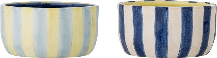 Žluté/modré keramické misky v sadě 4 ks 300 ml Phoenix – Bloomingville Bloomingville