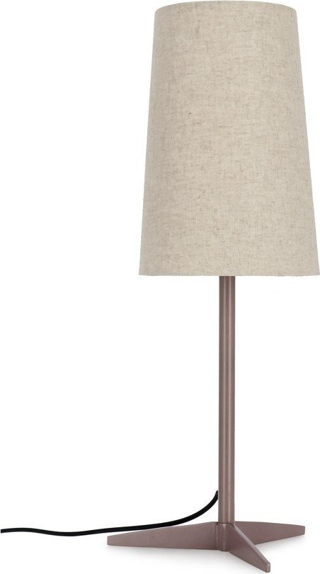 Béžová kovová stolní lampa s textilním stínidlem (výška 60 cm) Assam – Bizzotto Bizzotto