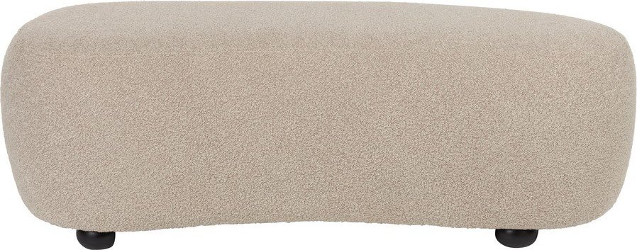 Béžová polstrovaná lavice z textilie bouclé Noxx – White Label White Label