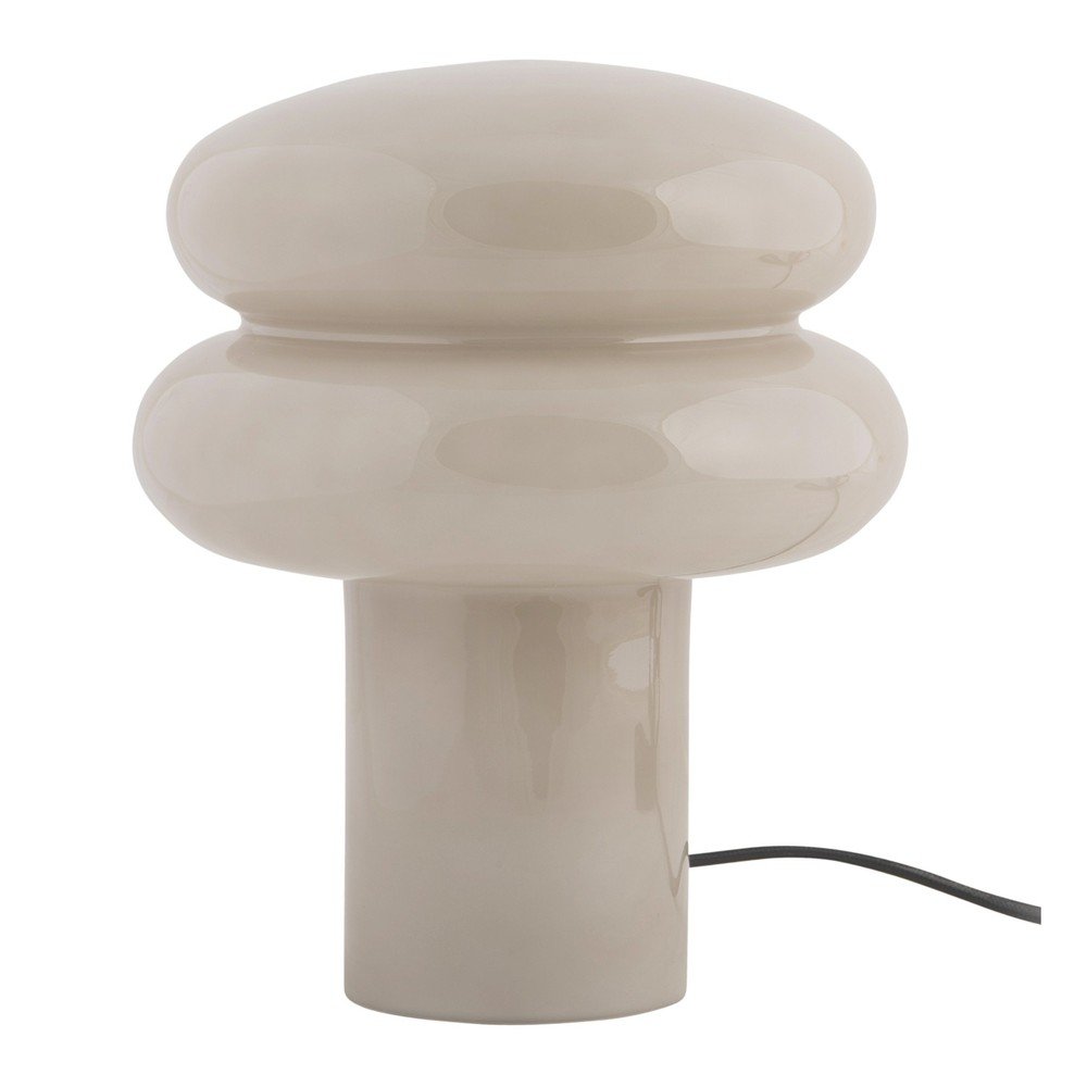 Béžová skleněná stolní lampa (výška 24 cm) Incesante – Leitmotiv Leitmotiv