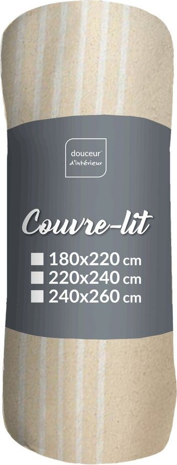 Béžový přehoz 220x240 cm Adele – douceur d'intérieur Douceur d intérieur