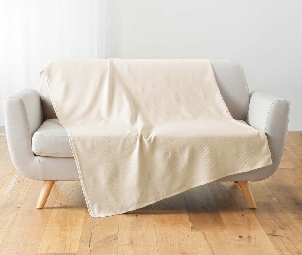 Béžový přehoz 220x240 cm Lucile – douceur d'intérieur Douceur d intérieur