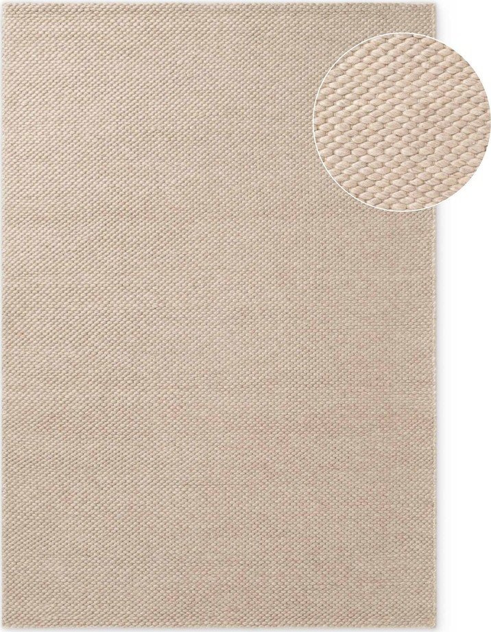 Béžový ručně tkaný vlněný koberec 200x290 cm Lyon Beans – Elle Decoration Elle Decoration