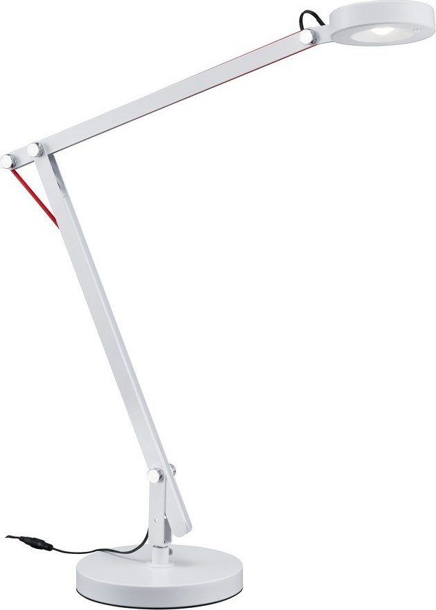 Bílá LED stolní lampa s ohybatelnou konstrukcí (výška 90 cm) Amsterdam – Trio TRIO