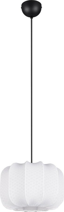 Bílé kovové závěsné svítidlo s textilním stínidlem ø 25 cm Madleine – Reality Reality