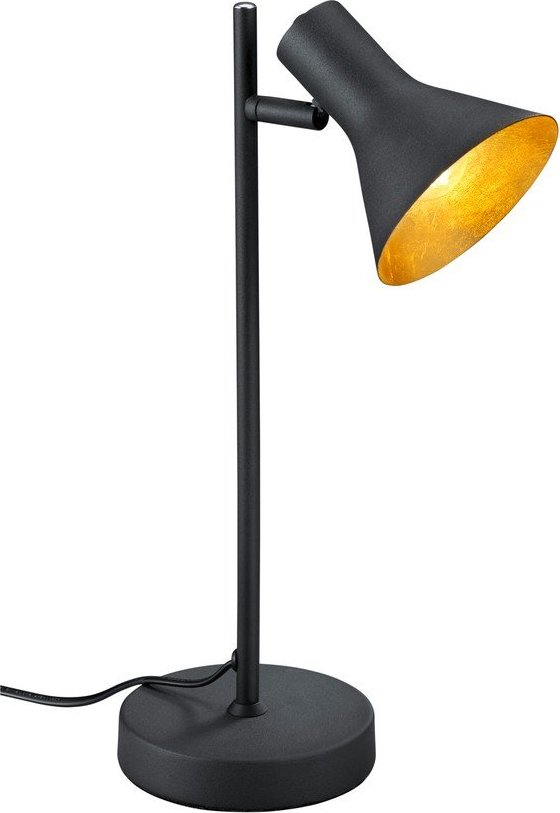 Černá kovová stolní lampa s kovovým stínidlem (výška 39 cm) Nina – Reality Reality