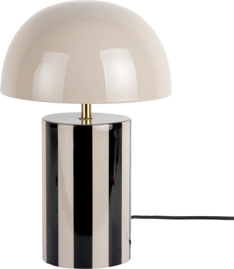 Černá/taupe kovová stolní lampa (výška 34 cm) Rayado – Leitmotiv Leitmotiv