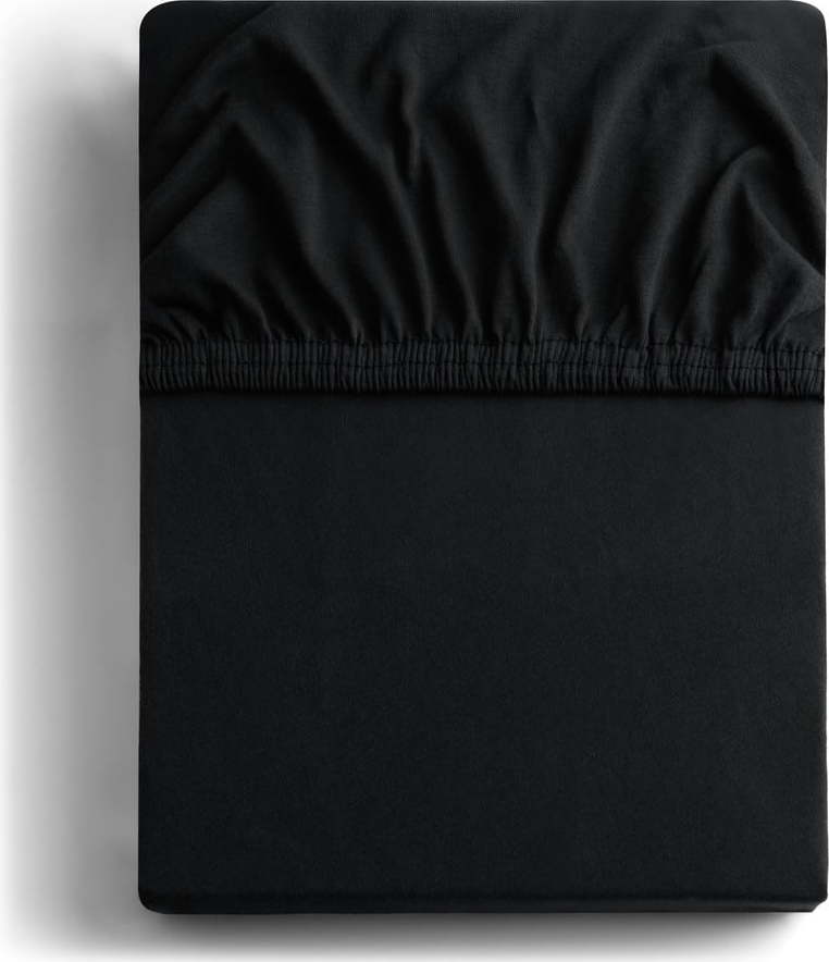 Černé napínací prostěradlo jersey 90x200 cm Amber – Restilo Restilo