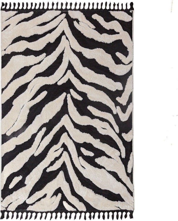Černobílý koberec 133x190 cm Esra Zebra – Flair Rugs Flair Rugs