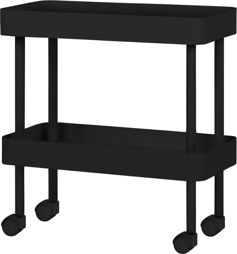 Černý kovový pojízdný regál 60x62x30 cm Nolle – noo.ma NOO.MA