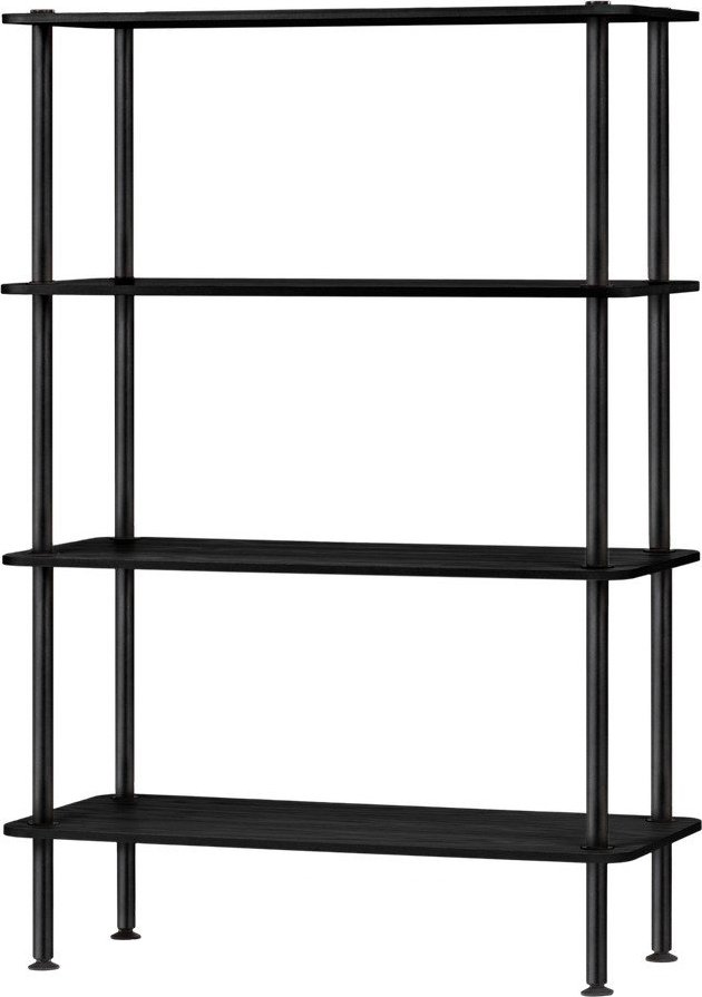 Černý regál v dekoru dubu 80x127x35 cm Teidi – noo.ma NOO.MA