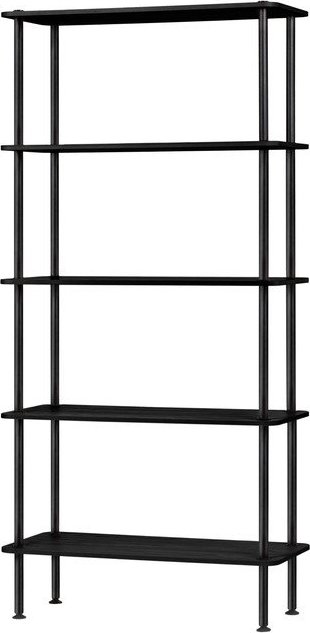 Černý regál v dekoru dubu 80x163x35 cm Teidi – noo.ma NOO.MA