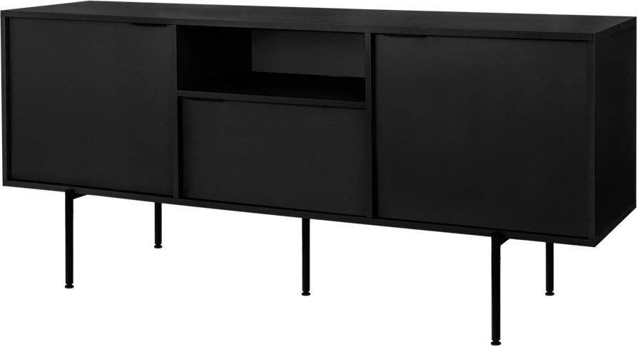 Černý TV stolek 180x79x50 cm Bau – noo.ma NOO.MA