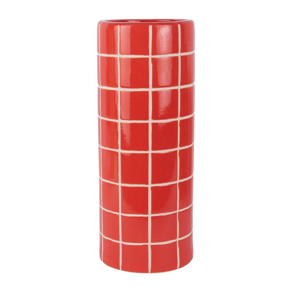 Červená keramická váza (výška 40 cm) Retro Tiles – PT LIVING PT LIVING