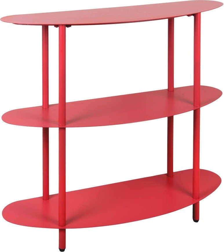 Červený kovový regál 90x82x28 cm Cool Retro – Leitmotiv Leitmotiv