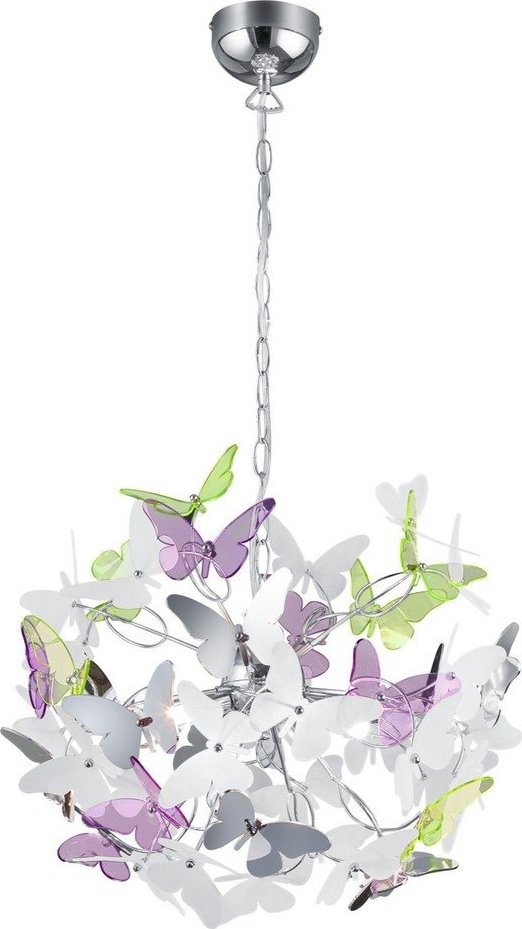 Dětský lustr s plastovým stínidlem ø 50 cm Butterfly – Reality Reality