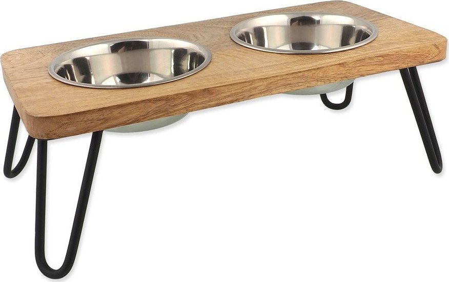 Dřevěný set misek s podstavcem pro psa Dog Fantasy – Plaček Pet Products Plaček Pet Products