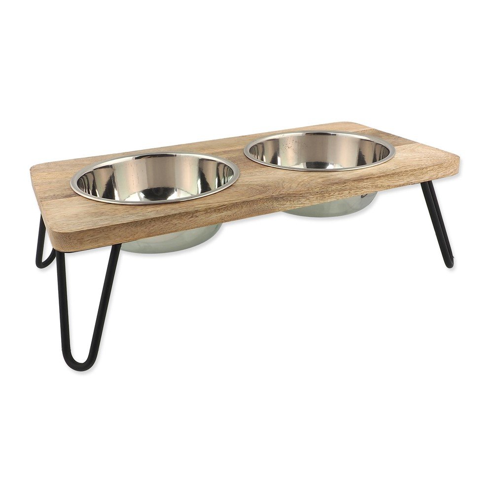 Dřevěný set misek s podstavcem pro psa Dog Fantasy – Plaček Pet Products Plaček Pet Products