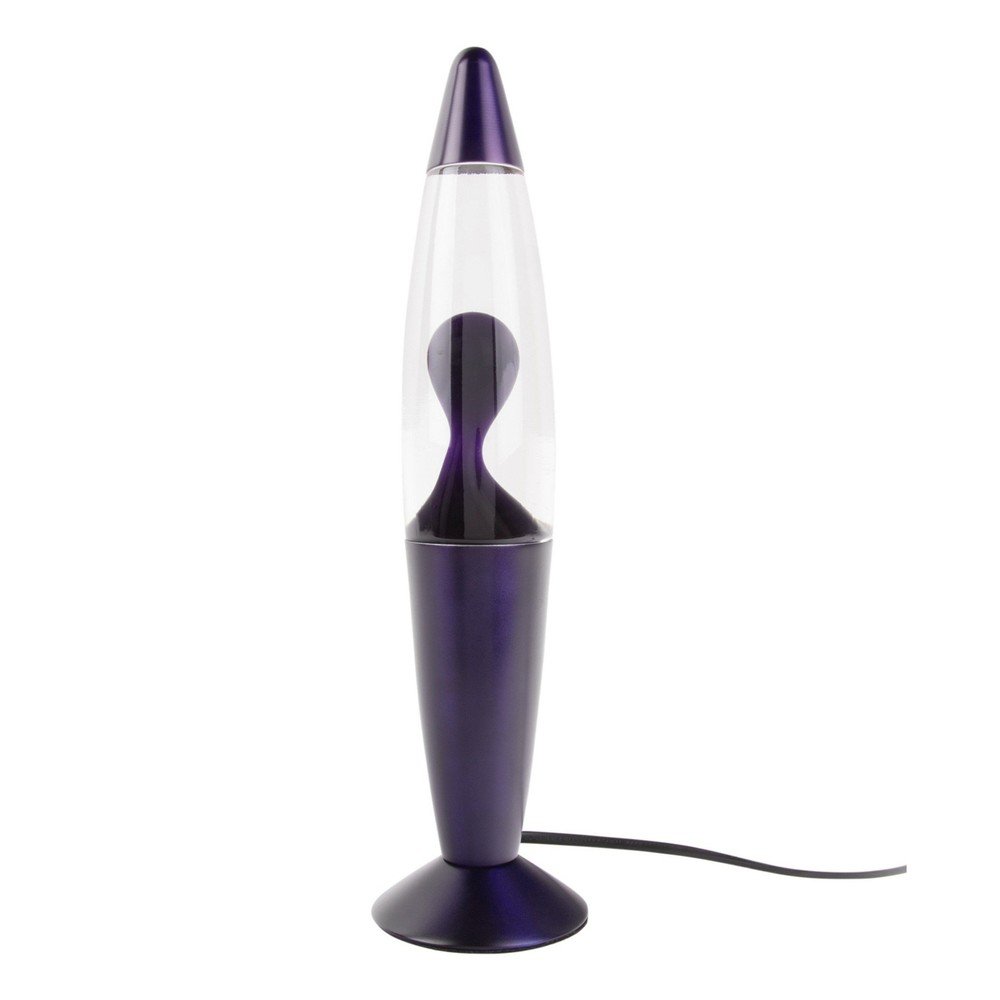 Fialová skleněná lávová lampa (výška 35