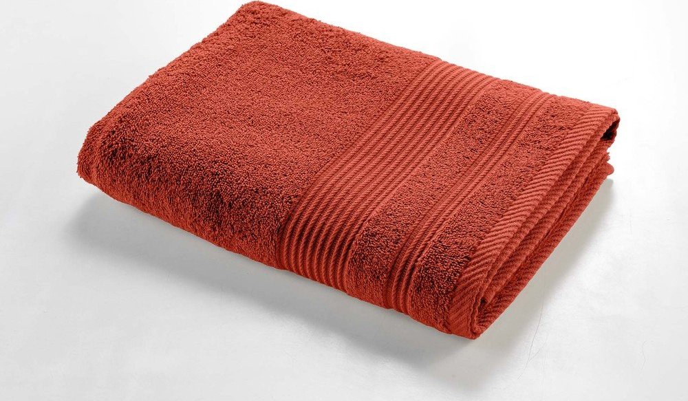 Froté bavlněná osuška v cihlové barvě 70x130 cm Tendresse – douceur d'intérieur Douceur d intérieur