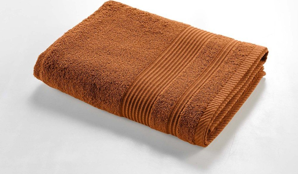 Froté bavlněná osuška v terakotové barvě 70x130 cm Tendresse – douceur d'intérieur Douceur d intérieur