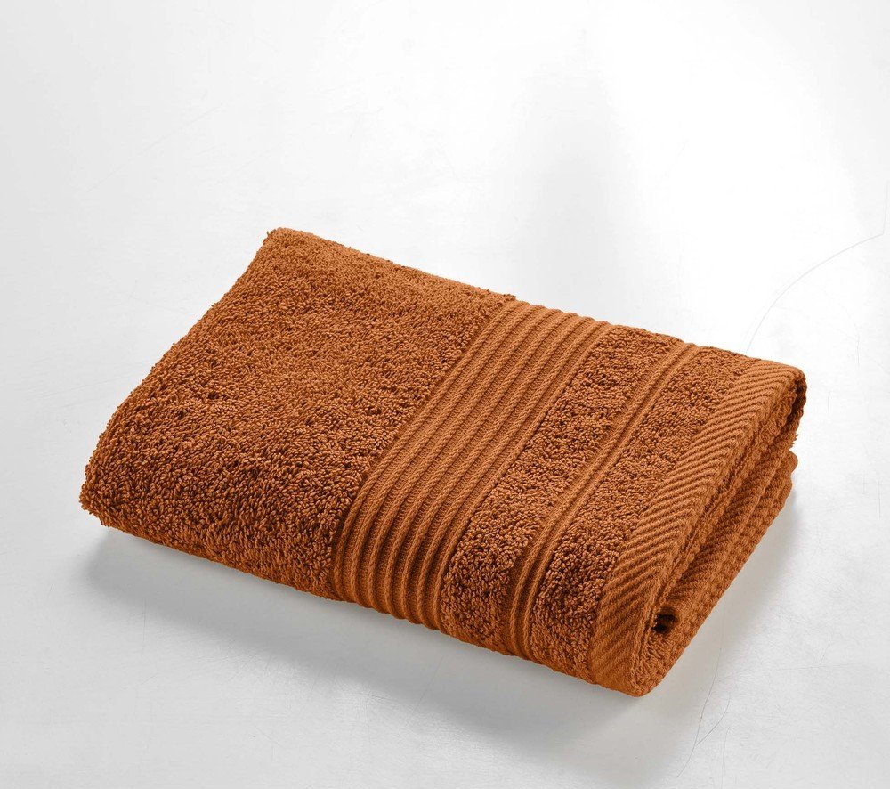 Froté bavlněný ručník v terakotové barvě 50x90 cm Tendresse – douceur d'intérieur Douceur d intérieur