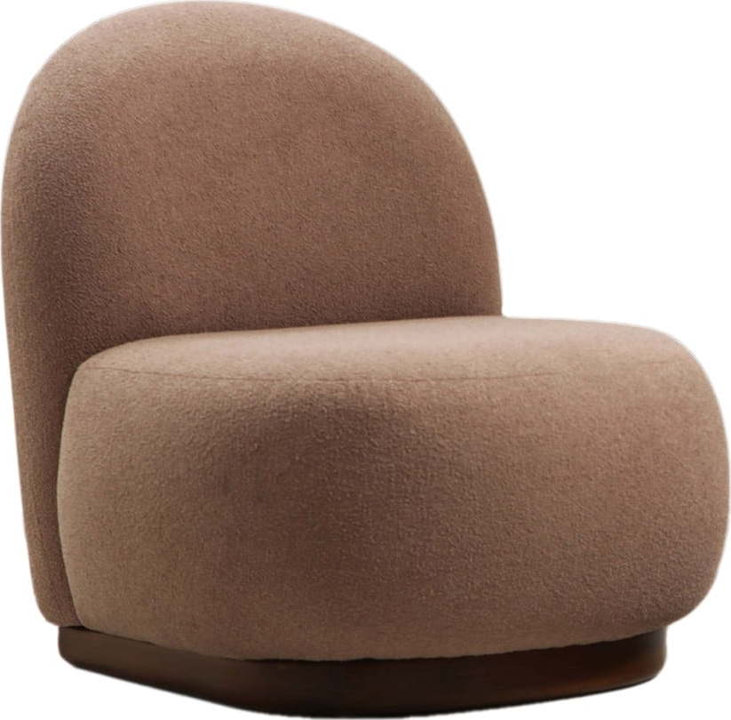 Hnědé křeslo z textilie bouclé Tina – Artie Hanah Home