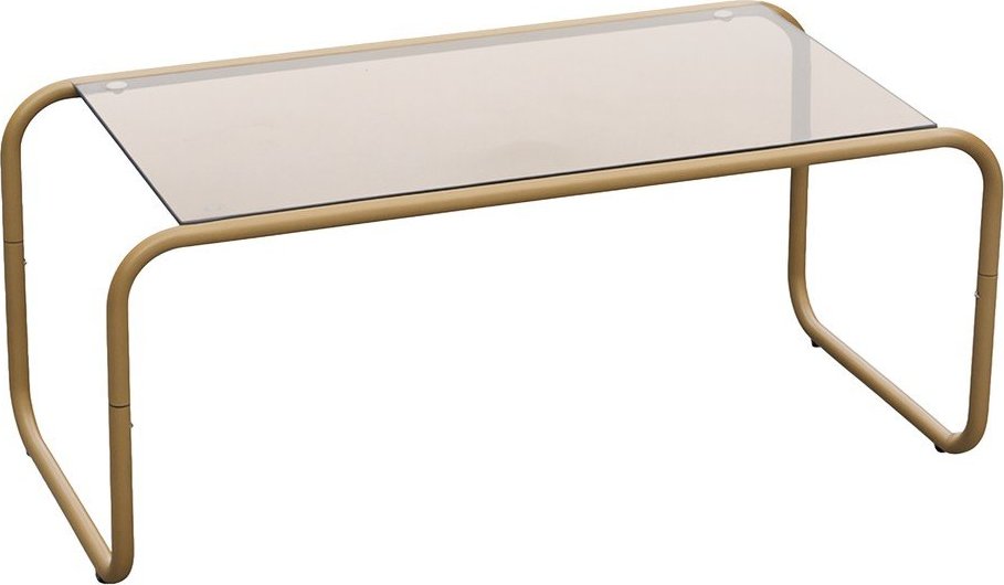 Hnědý konferenční stolek se skleněnou deskou 40x80 cm Ventana – Leitmotiv Leitmotiv