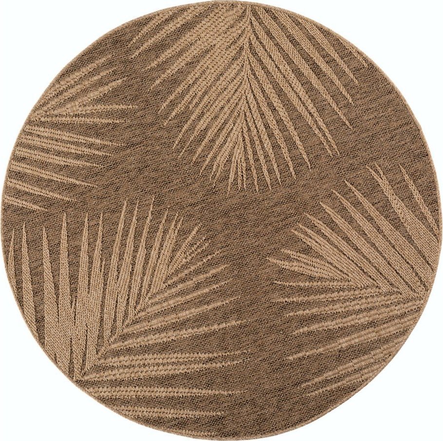 Hnědý kulatý vnitřní a venkovní koberec ø 160 cm Timber 1403 – Ayyildiz Carpets Ayyildiz Carpets