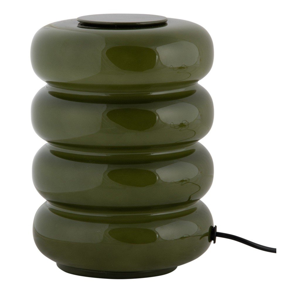 Khaki skleněná LED stolní lampa (výška 16