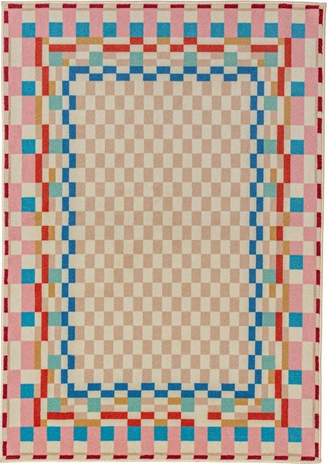 Koberec s příměsí vlny 200x300 cm Checkered Border – Flair Rugs Flair Rugs