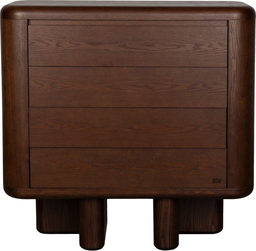 Komoda v dekoru jasanu v tmavě přírodní barvě 100x98x40 cm Herman – Dutchbone Dutchbone
