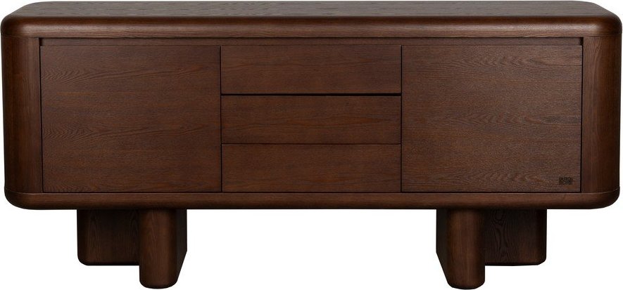 Komoda v dekoru jasanu v tmavě přírodní barvě 160x72x40 cm Herman – Dutchbone Dutchbone