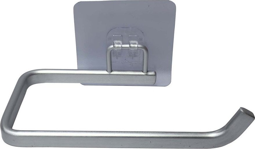 Kovový držák na toaletní papír bez vrtání v leskle stříbrné barvě Filaire Aluminium – douceur d'intérieur Douceur d intérieur
