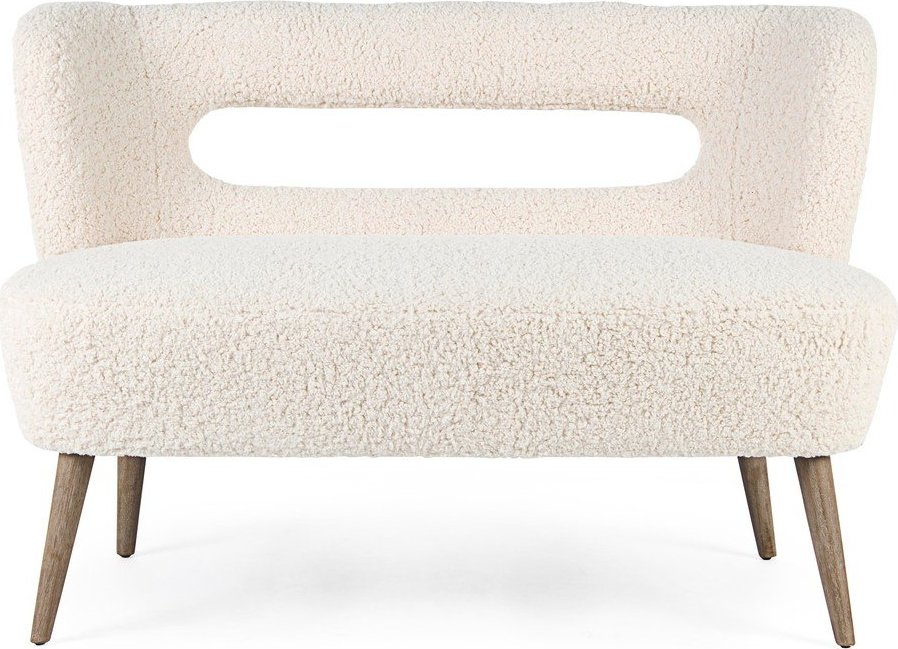 Krémová pohovka z umělé kožešiny 115 cm Cortina – Bizzotto Bizzotto