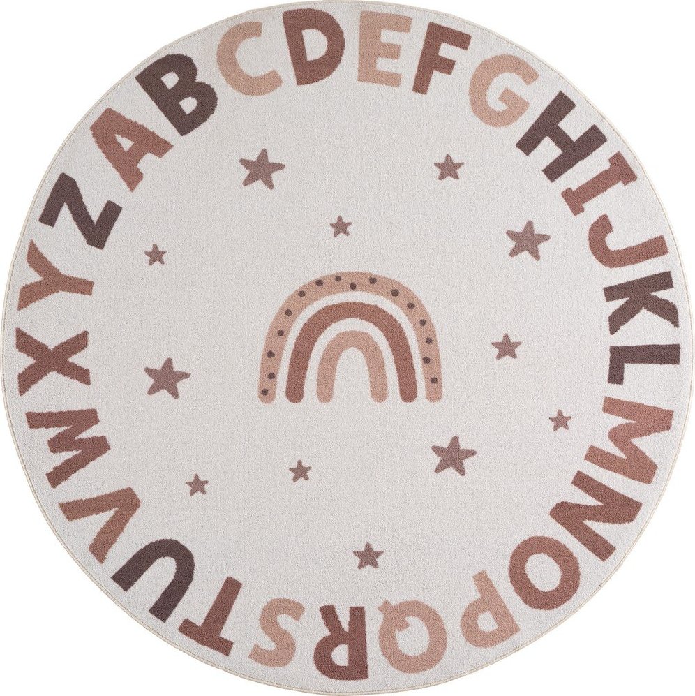 Krémový pratelný dětský koberec ø120 cm Coco 1133 – Ayyildiz Carpets Ayyildiz Carpets