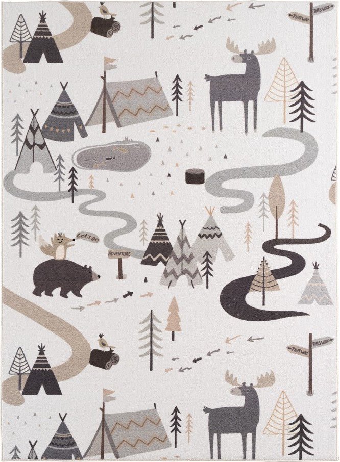 Krémový pratelný dětský koberec 120x170 cm Coco 1135 – Ayyildiz Carpets Ayyildiz Carpets