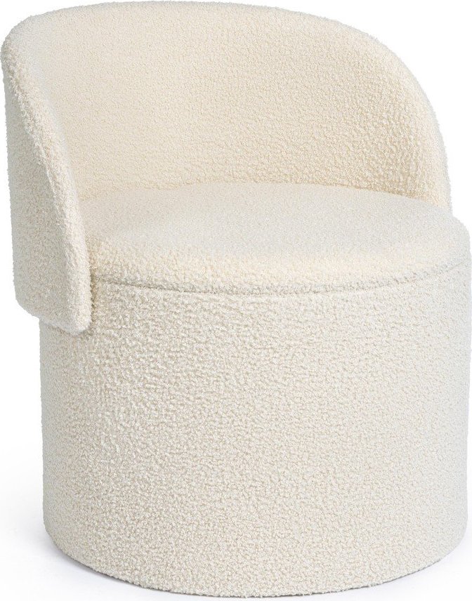 Krémový taburet z textilie bouclé Anthea – Yes Everyday Yes Everyday