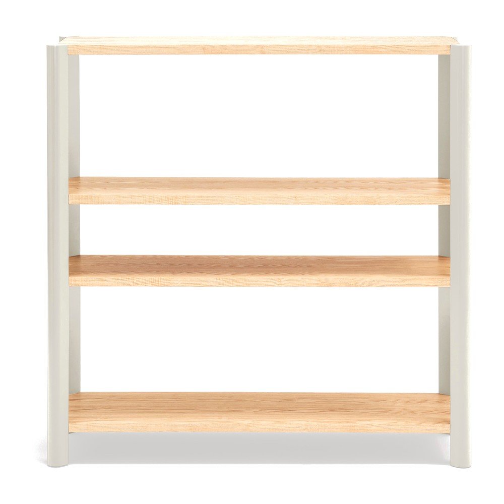 Krémový/ve světle přírodní barvě regál v dekoru dubu 126x128x43 cm Bona – Teulat Teulat