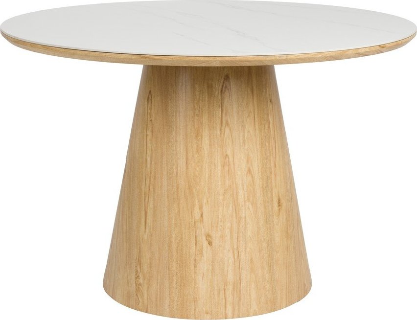 Kulatý jídelní stůl s deskou z kamene ø 115 cm Almira – White Label White Label