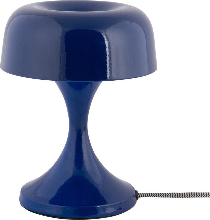 Modrá kovová stolní lampa (výška 20 cm) Moda Retro – Leitmotiv Leitmotiv