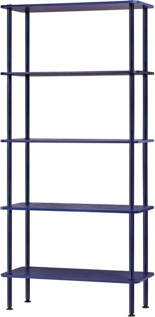Modrý regál v dekoru dubu 80x163x35 cm Teidi – noo.ma NOO.MA
