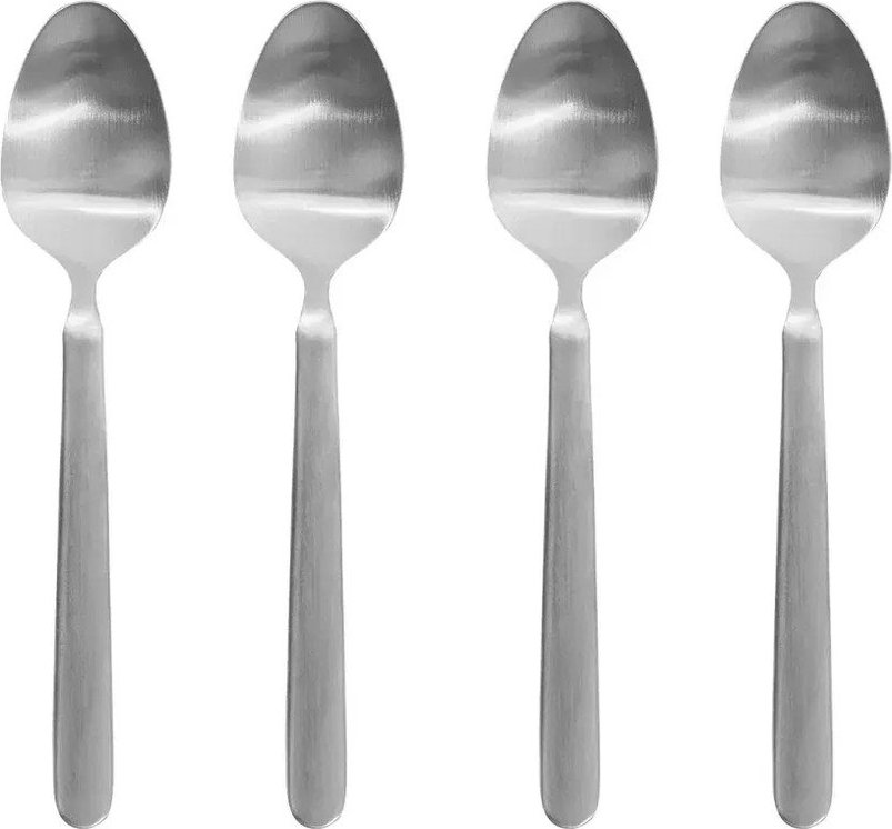 Nerezové dezertní lžičky v sadě 4 ks v matně stříbrné barvě pro 4 osoby Stella – Blomus Blomus