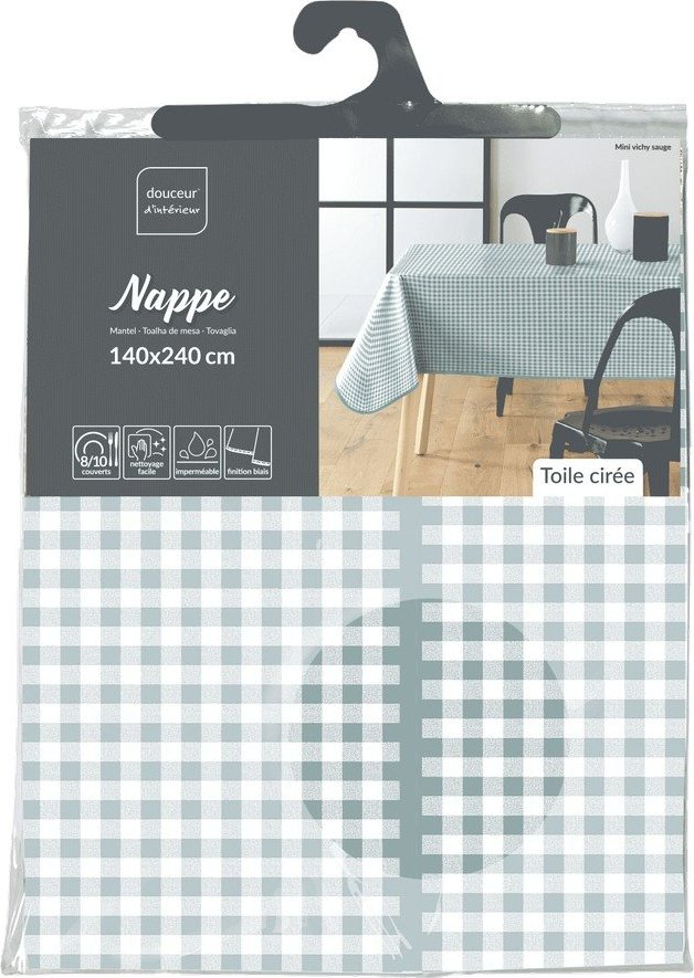 Omyvatelný ubrus 160x160 cm Mini Vichy – douceur d'intérieur Douceur d intérieur