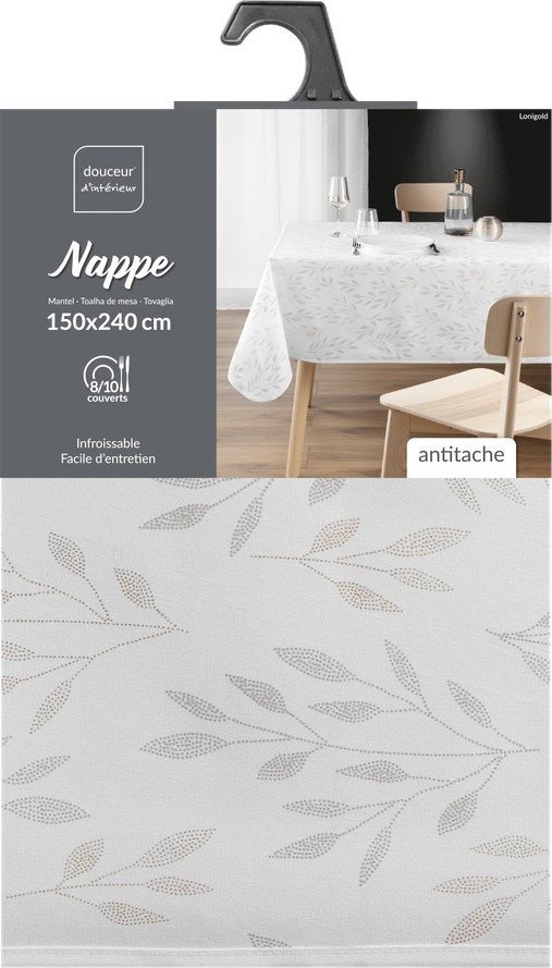 Pratelný ubrus 150x240 cm Lonigold – douceur d'intérieur Douceur d intérieur