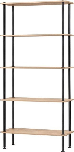 Regál v dekoru dubu v přírodní barvě 80x163x35 cm Teidi – noo.ma NOO.MA