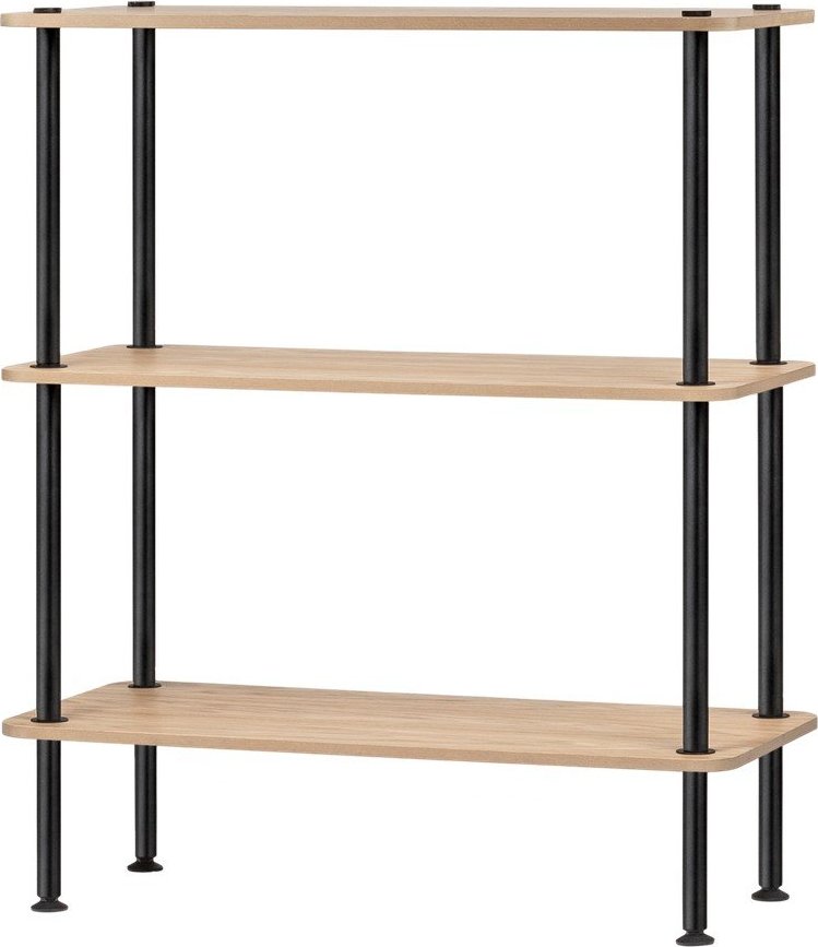 Regál v dekoru dubu v přírodní barvě 80x90