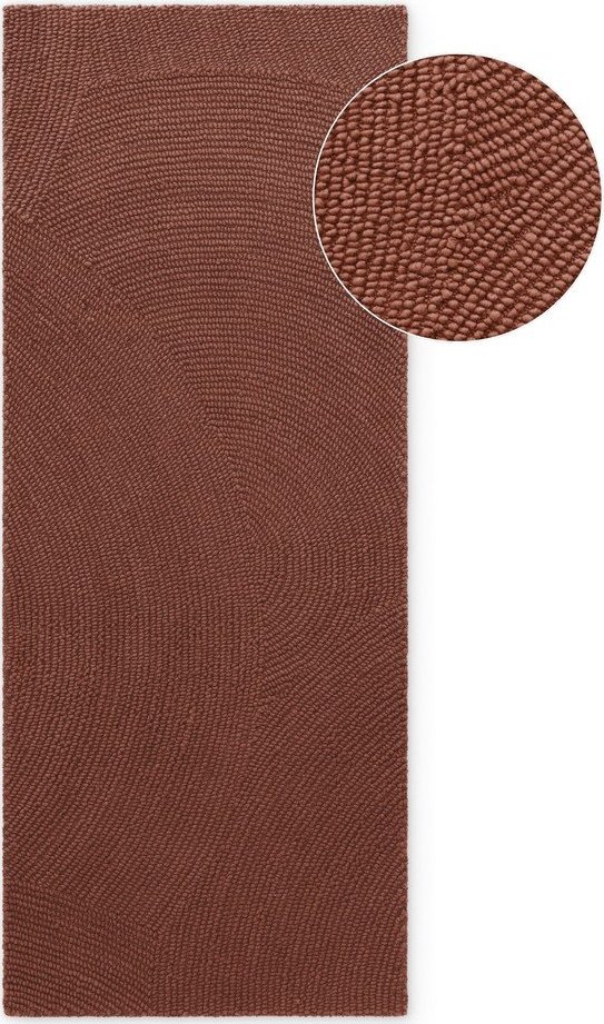 Ručně tkaný vlněný běhoun v cihlové barvě 80x200 cm Calmio – Hanse Home Hanse Home