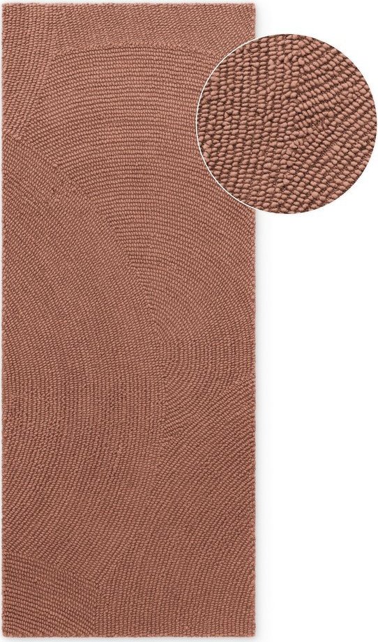 Ručně tkaný vlněný běhoun v terakotové barvě 80x200 cm Calmio – Hanse Home Hanse Home